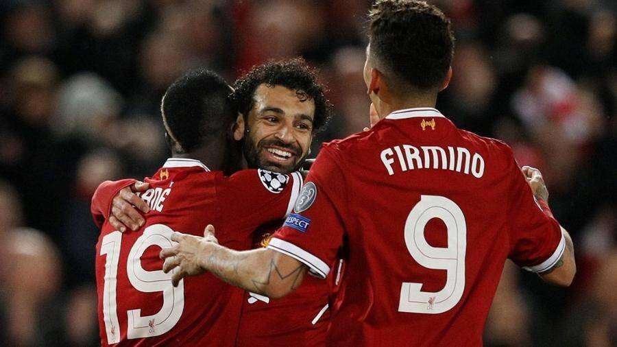 Mané, Salah e Firmino, o trio poderoso do Liverpool. Foto: BBC / Band