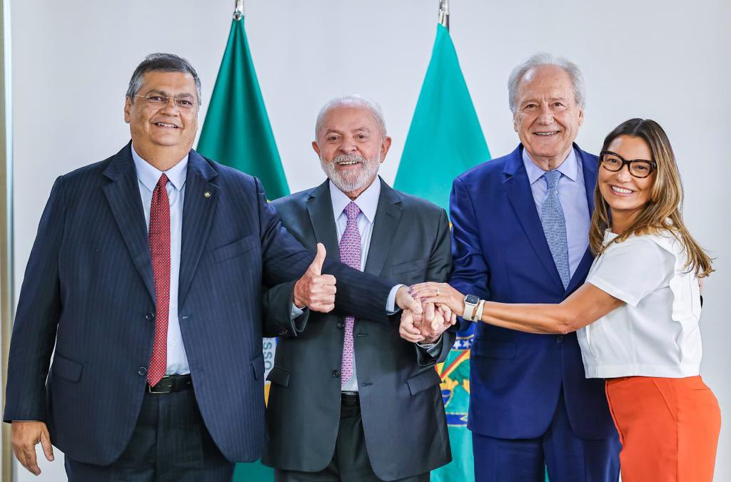 Lula anuncia Lewandowski para o Ministério da Justiça, ao lado de Flávio Dino e Janja. Foto: Ricardo Stuckert/PR – 11.01.2024