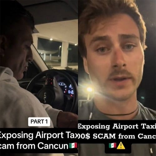 Uma situação inusitada envolvendo um turista do Canadá e um motorista de táxi de Cancún, no México, repercutiu nas redes sociais nos últimos dias. Reprodução: Flipar