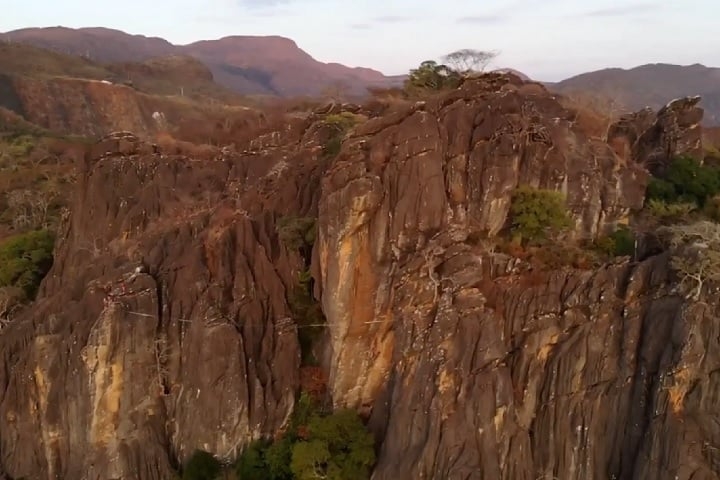 Guilherme Augusto Neto sofreu o acidente no setor de escalada conhecido como Vale da Perseguida, localizado na zona rural do município. Reprodução: Flipar