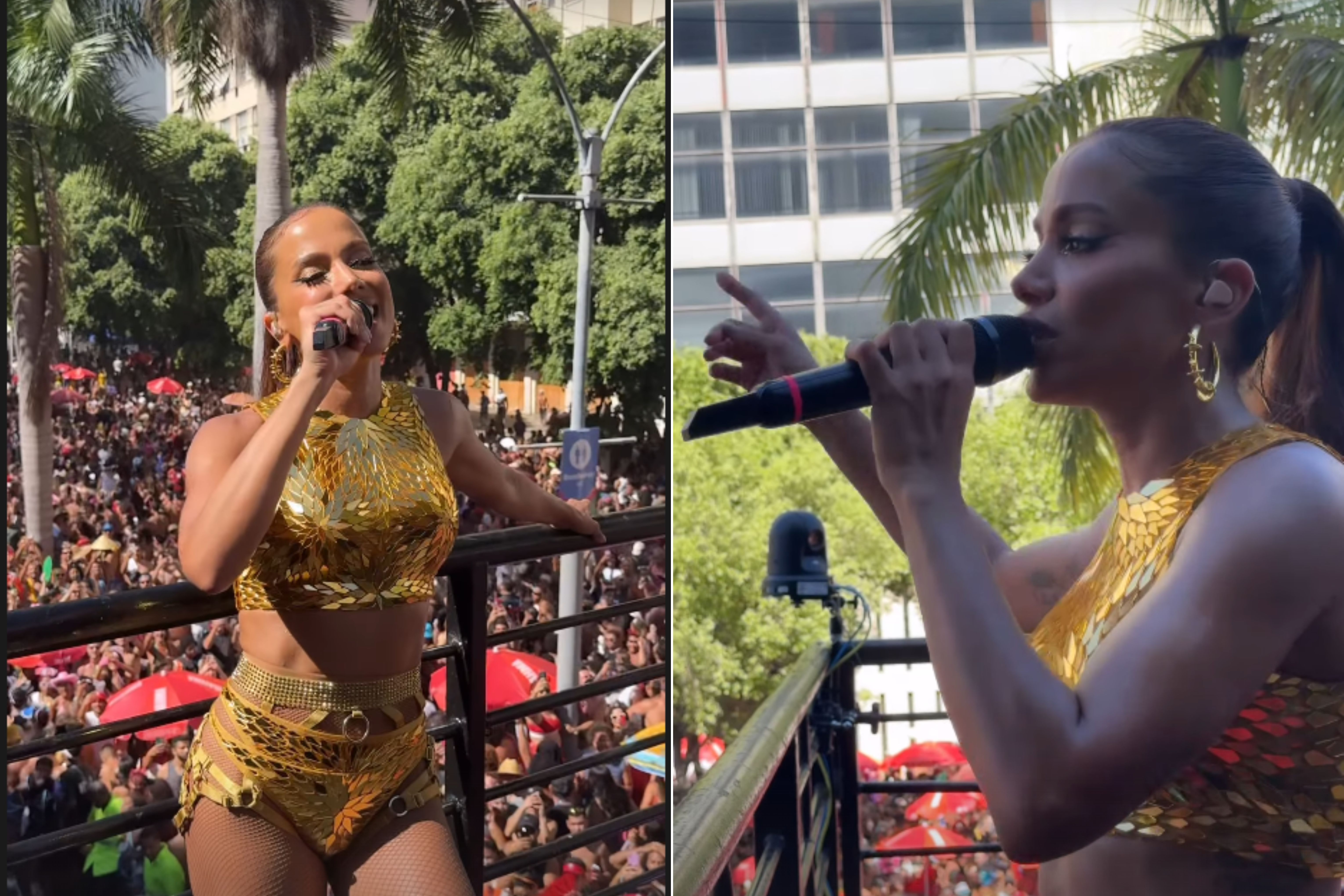 Anitta comanda bloco no Rio com homenagem a Rebeca Andrade. Foto: Instagram/@Anitta
