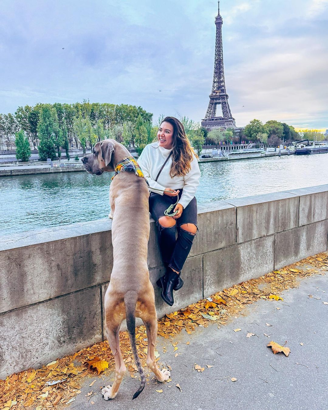 Melanie com Lucas em Paris.. Foto: Reprodução/Instagram 31.01.2023