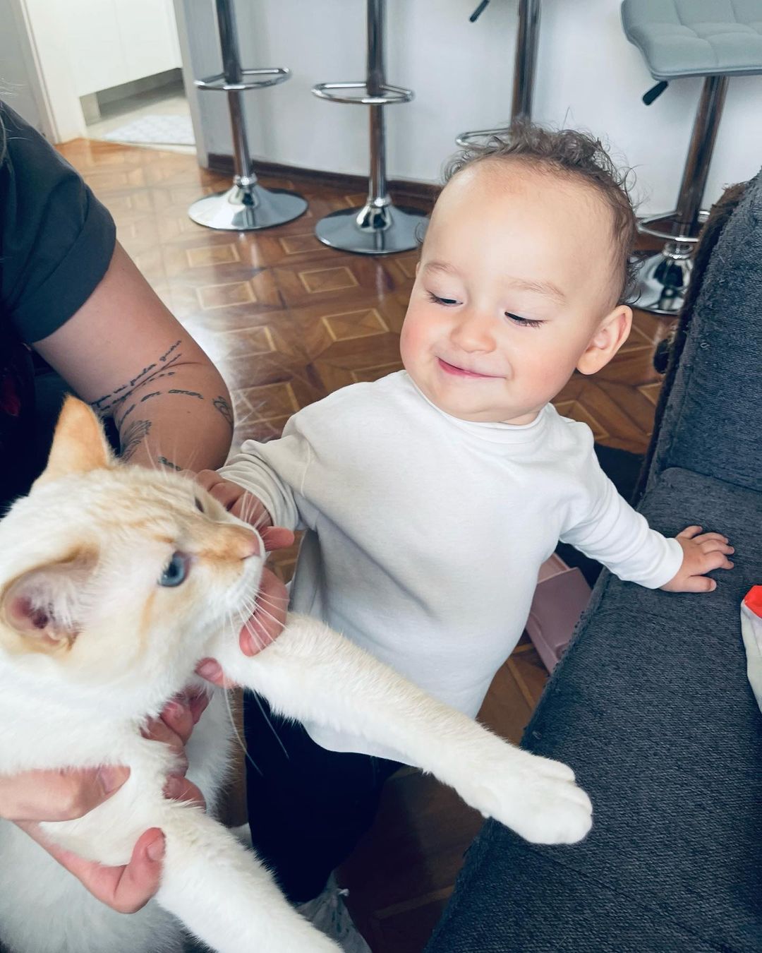 Gabs Noah ensinando o sobrinho a amar os animais. Foto: Reprodução/Instagram