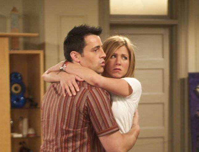 Jennifer Aniston e Matt LeBlanc juntos em cena de 'Friends'. Foto: Reprodução/TV