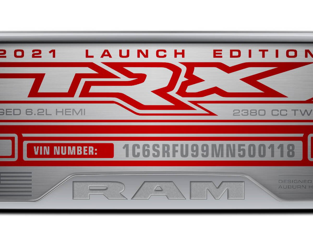 Ram 1500 TRX Launch Edition. Foto: Divulgação