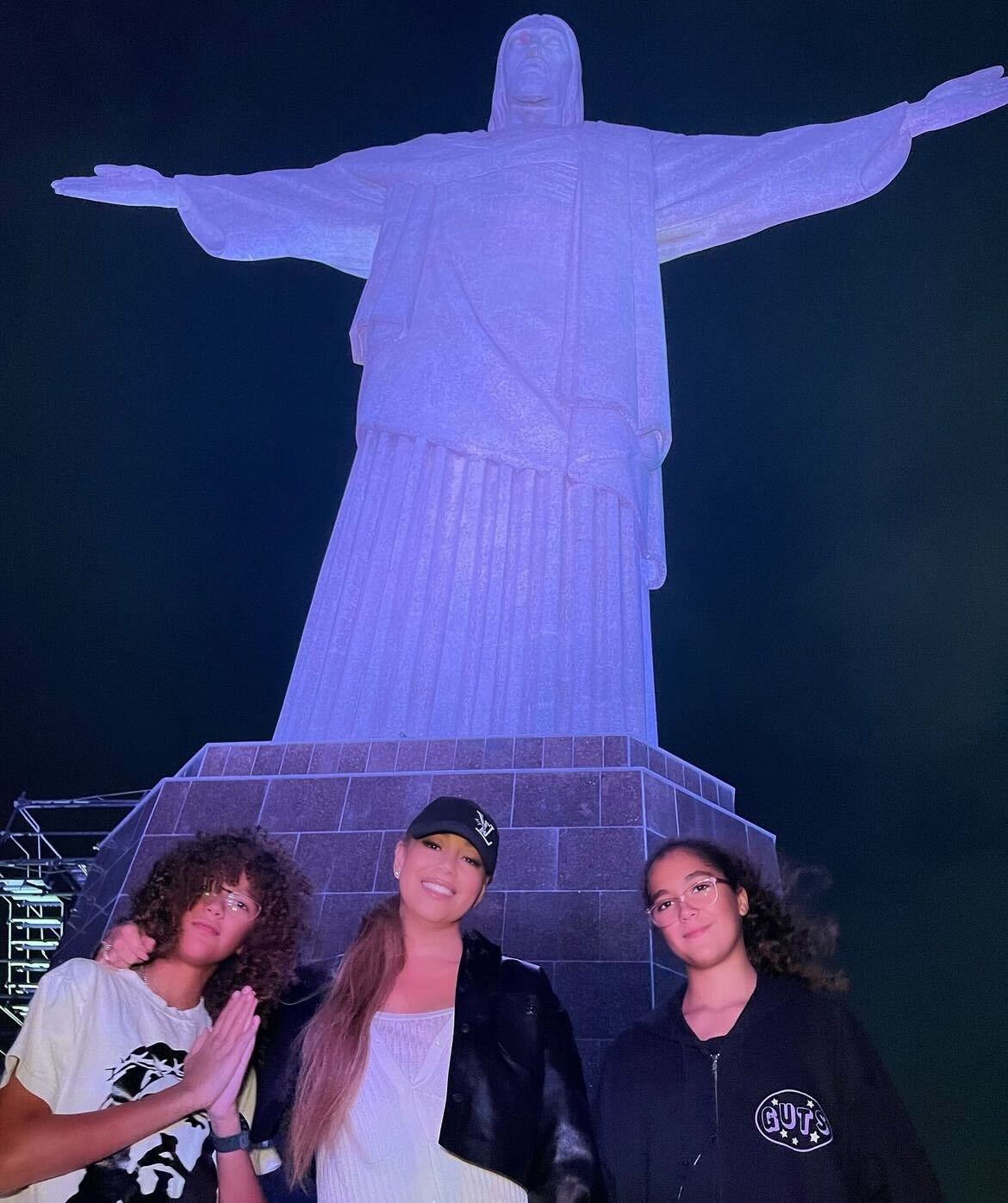 Mariah Carey visita Cristo Redentor com os filhos, Moroccan e Monroe Reprodução Instagram - 22.9.2024