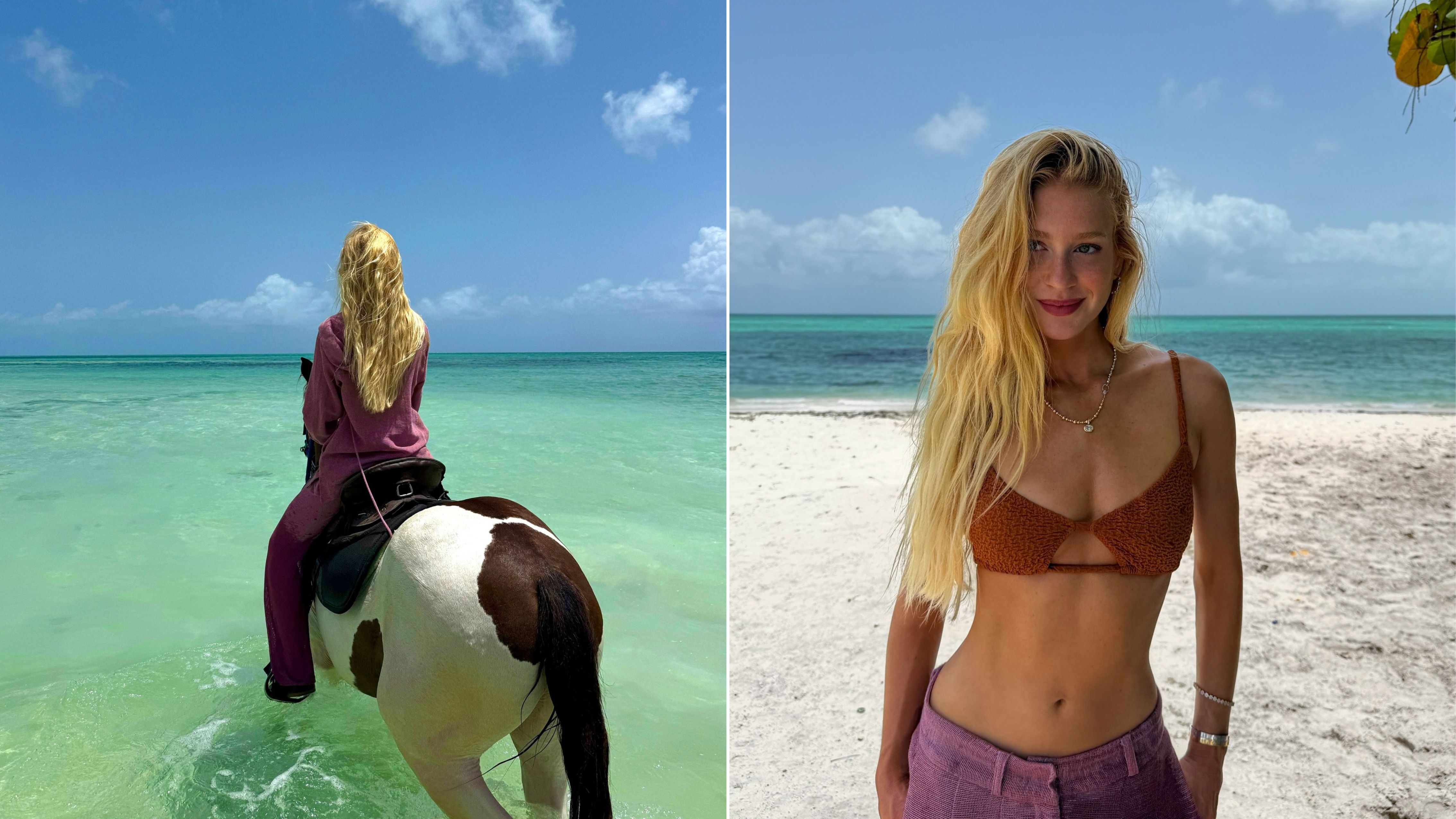 Marina surge montada em cavalo. Foto: Instagram/Reprodução/@marinaruybarbosa