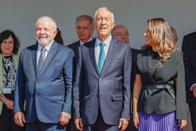 Lula e Janja são recebidos pelo presidente de Portugal, Marcelo Rebelo de Sousa Ricardo Stuckert/PR