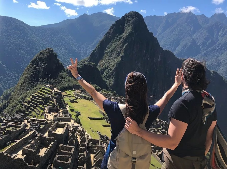 Fátima Bernardes e Túlio Gadelha em Macchu Picchu, no Peru