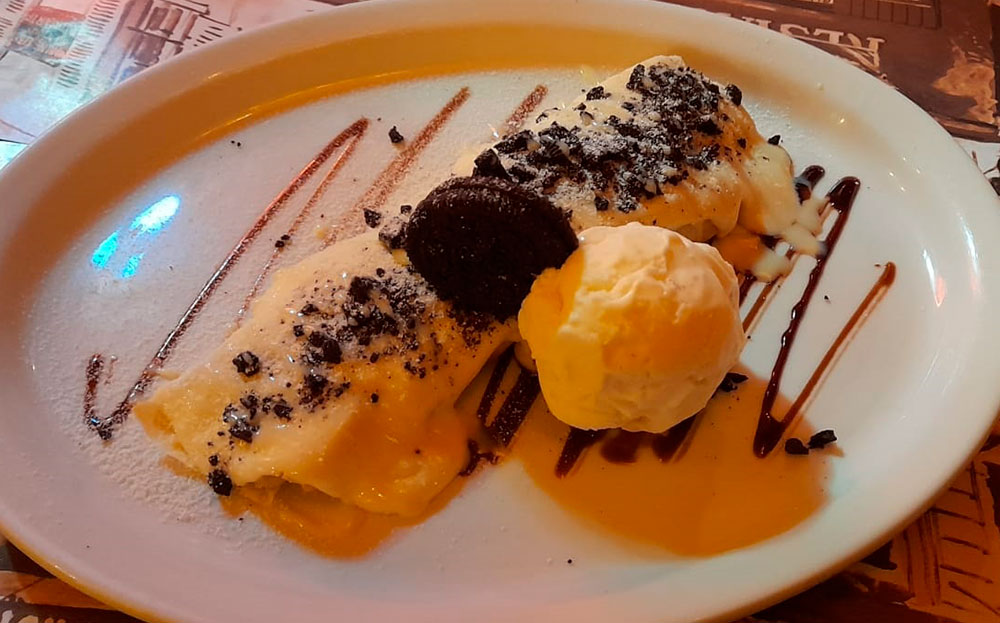 A novidade da casa: crepe de Oreo à Toguro. Foto: Edil Bessa