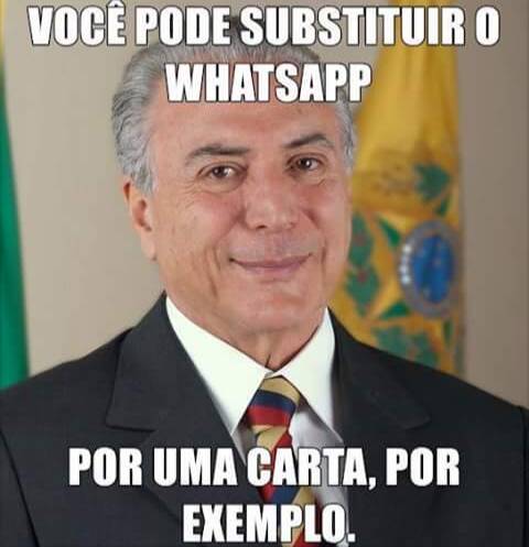 A carta que Michel Temer enviou para a presidente Dilma Rousseff serviu de base para as brincadeiras. Foto: Reprodução/Facebook