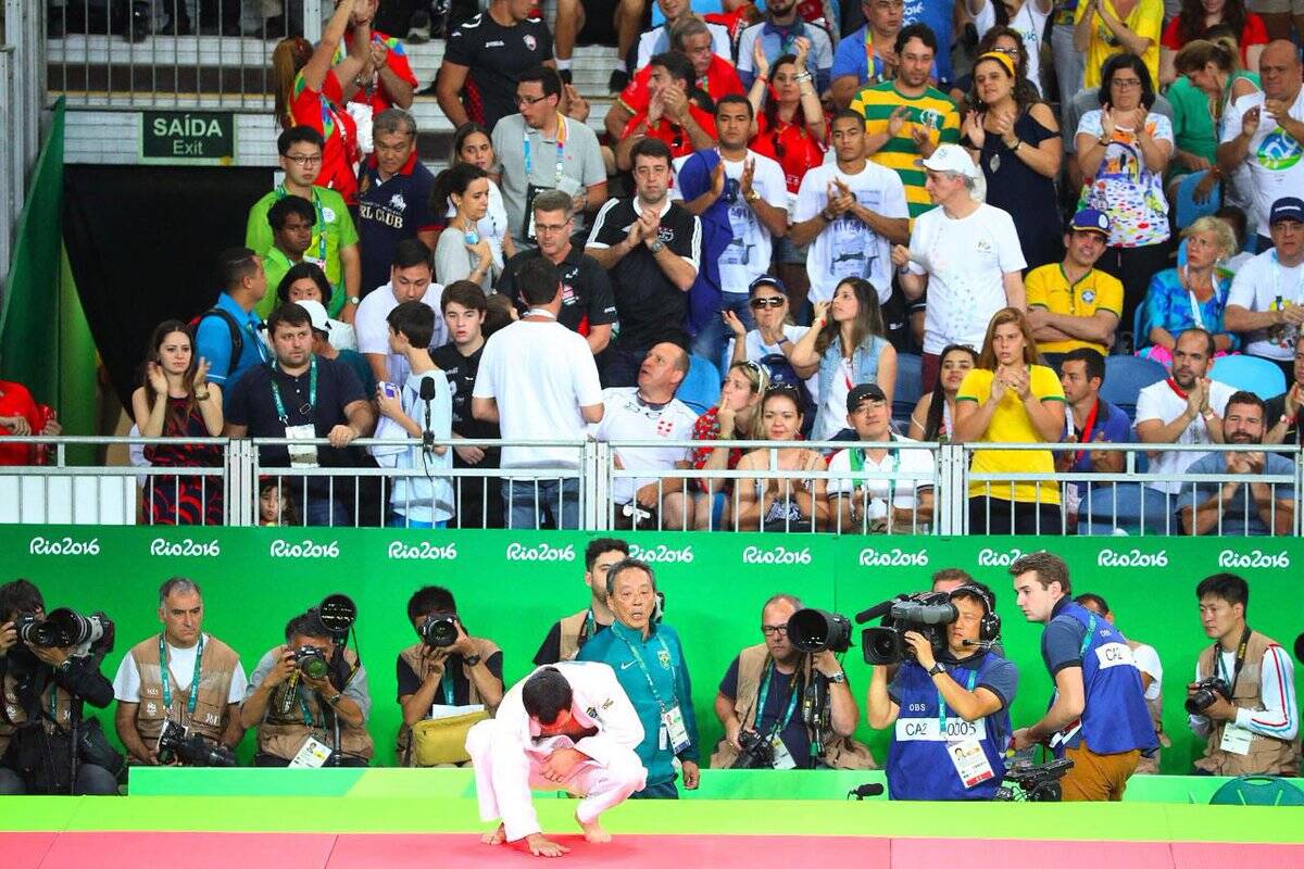 Felipe Kitadai perde na repescagem no primeiro dia do judô nas Olimpíadas. Foto: Divulgação/Brasil 2016