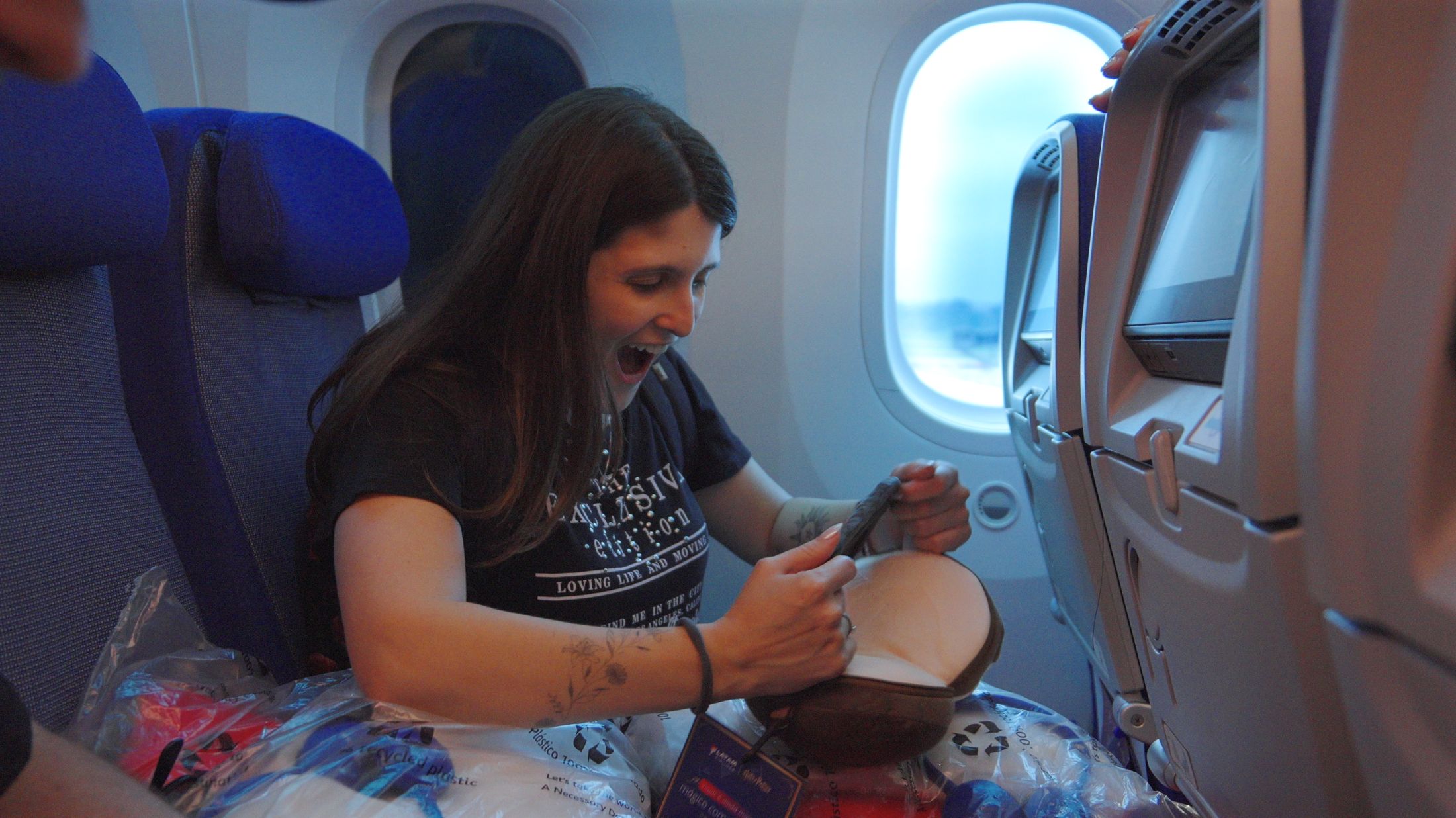 Máscara da aeronave temática do Harry Potter. Foto: Divulgação Latam