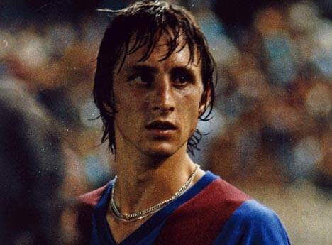 O holandês Johan Cruyff pelo Barcelona. Foto: Reprodução