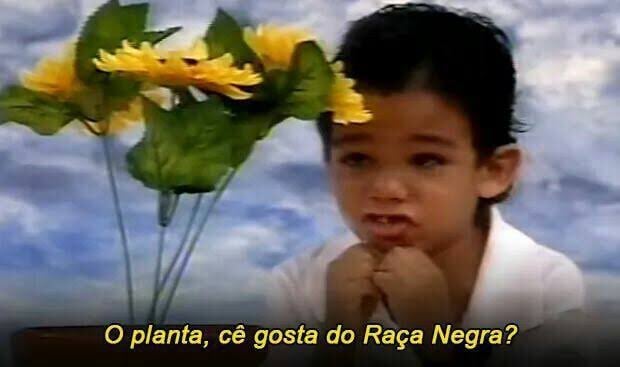 Menino fã do Raça Negra - meme. Foto: Reprodução