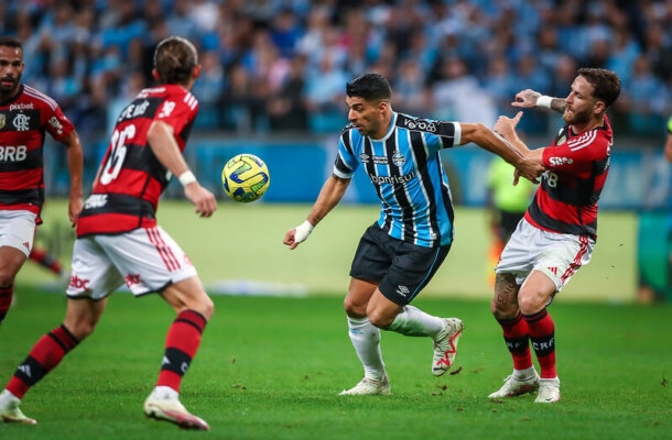 6º lugar: Flamengo 3 x 0 Grêmio, pela 10ª rodada, no Maracanã - 59.188 pagantes. - Foto: Lucas Uebel/Grêmio FBPA