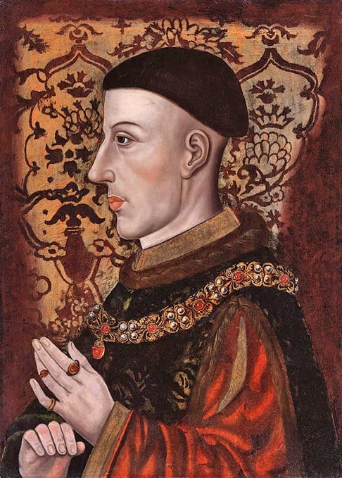 Henrique V governou de 1413 até 1422 e foi um dos responsáveis pelo fim da Guerra dos Cem Anos, contra a França. Fez parte da Dinastia de Lencastre, uma ramificação da Dinastia Plantegeneta.  Reprodução: Flipar