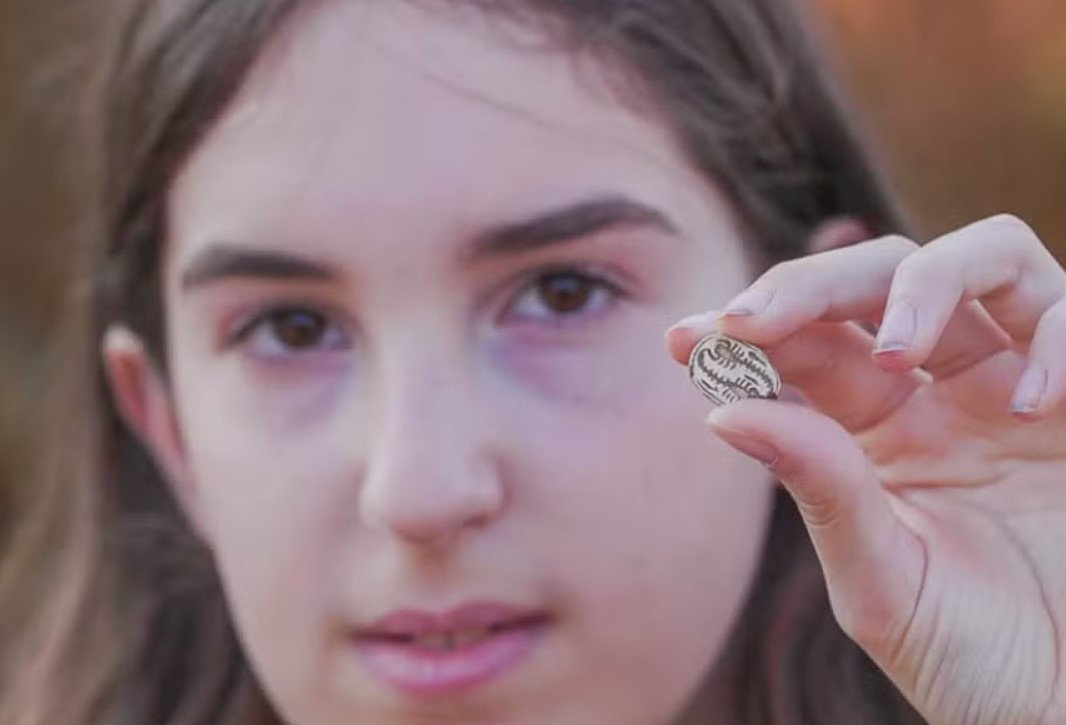 Uma menina de 12 anos encontrou um objeto de mais de 3 mil anos durante um passeio com sua família no sítio arqueológico de Tel Qana, em Israel. Dafna Filshteiner contou ter encontrado o amuleto egípcio quando olhava para o chão em busca de “agulhas de porco-espinho”. 
 Reprodução: Flipar