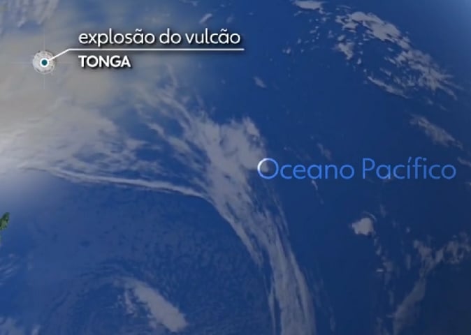 Partículas de fumaça viajaram mais de 13 mil km até chegarem no litoral brasileiro. Reprodução: Flipar