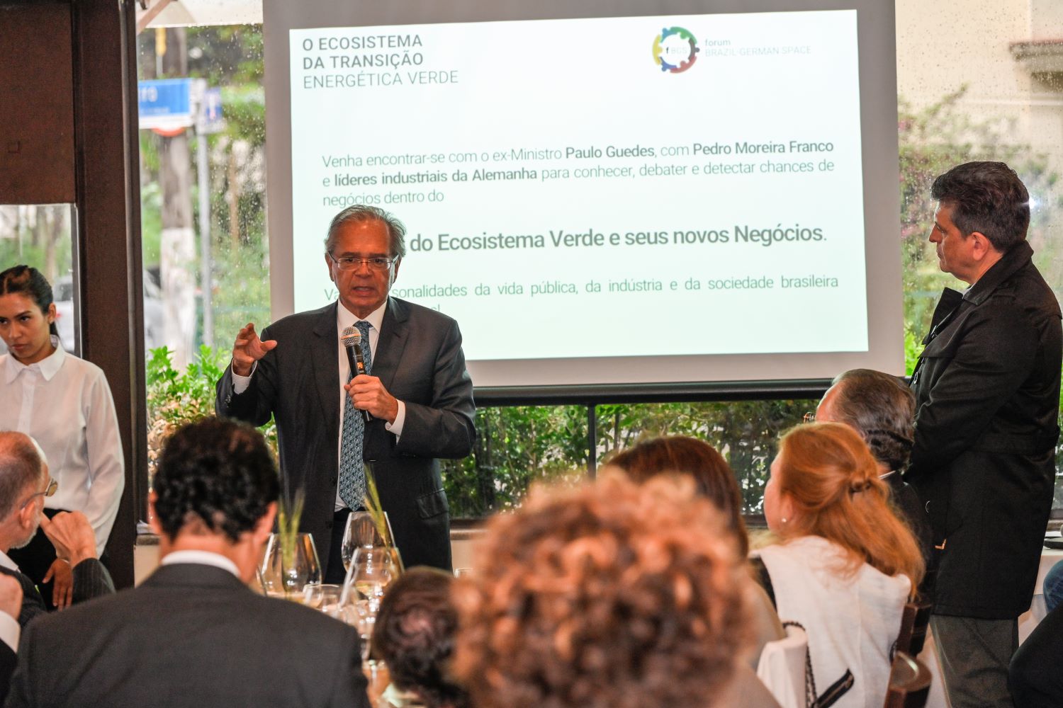 Paulo Guedes prendeu a atenção dos participantes do almoço