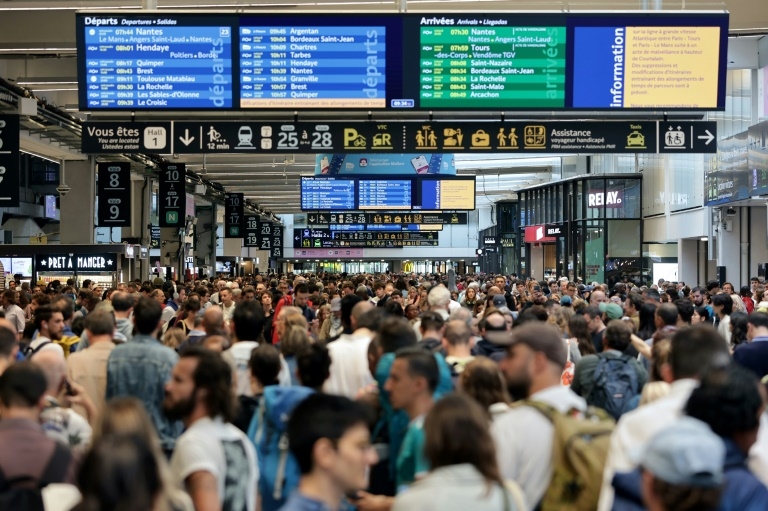 Estação em Montparnasse, em Paris, em 26 de julho de 2024 Thibaud MORITZ