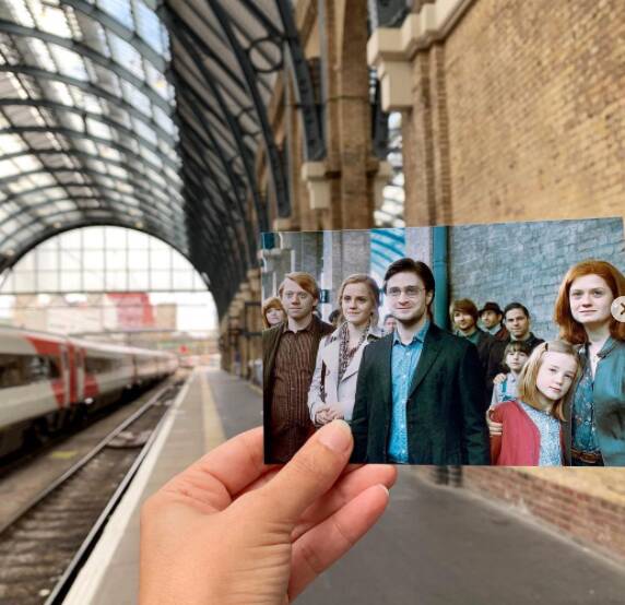 As cenas da Plataforma 9 3/4 foram realmente gravadas na Estação King's Cross. Foto: filmtourismus/Andrea David