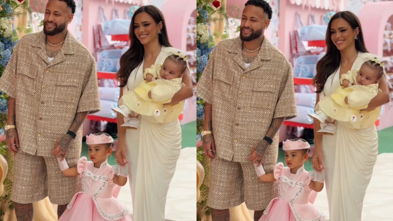 Neymar, Bruna Biancardi, Mel e Mavie. Foto: Reprodução/ Instagram @brunabiancardi