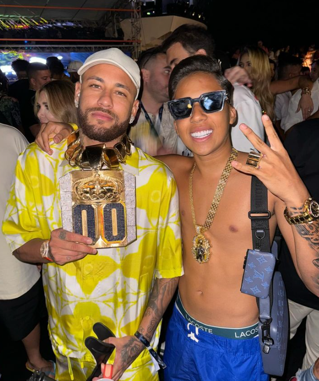 Nino Abravanel com Neymar, no Instagram Reprodução