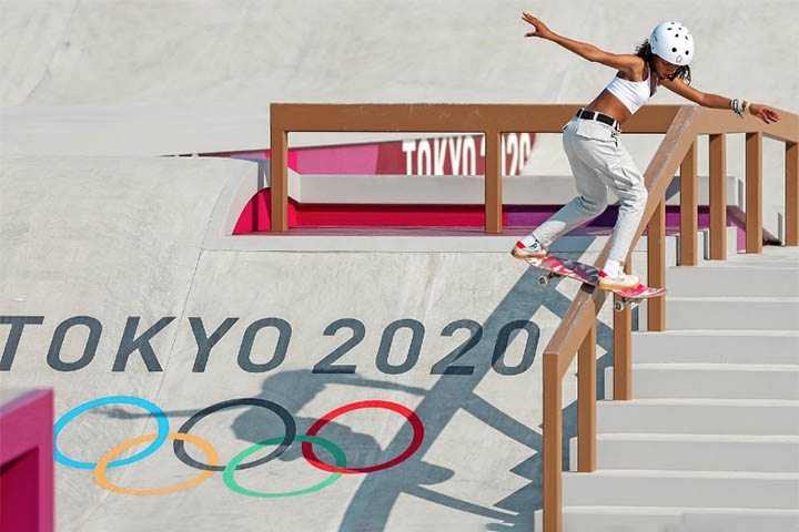 O skate tornou-se modalidade olímpica apenas nos Jogos de Tóquio-2020, ocorridos em 2021 em função da pandemia de Covid-19. 

 Reprodução: Flipar