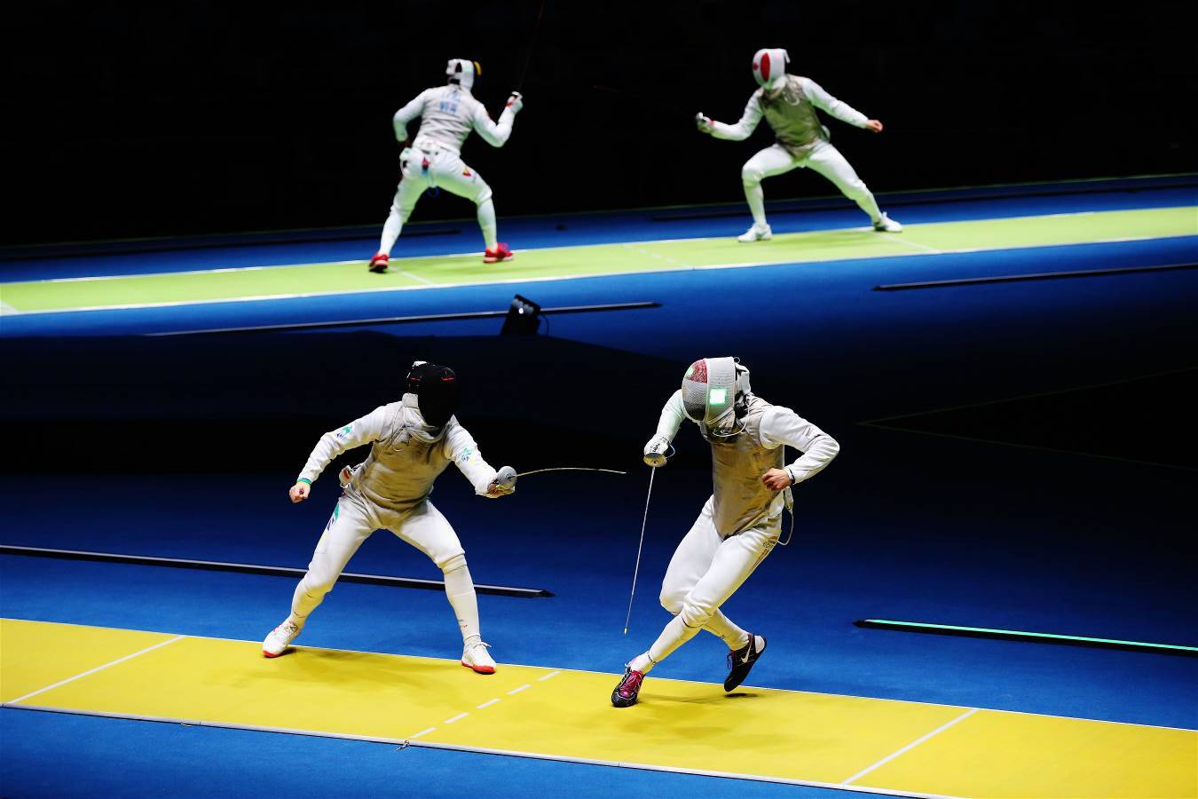Guilherme Toldo avança no florete nas Olimpíadas do Rio . Foto: RIO2016/DIVULGAÇÃO 