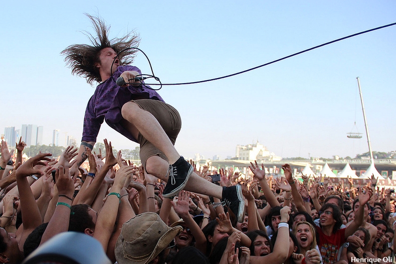 Cage The Elephant - A banda de rock dos Estados Unidos esteve no festival em 2012, 2014 e 2017. 
 Reprodução: Flipar