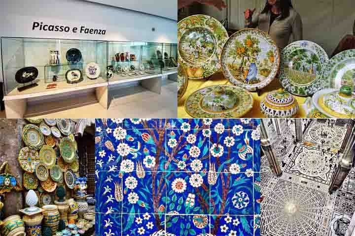 Faenza, Itália - É berço das tradicionais cerâmicas italianas, conhecidas por suas técnicas de esmaltação. A cidade é respeitada por sua porcelana e azulejos, e a tradição ceramista remonta ao período medieval, influenciando a produção de cerâmica europeia. Reprodução: Flipar