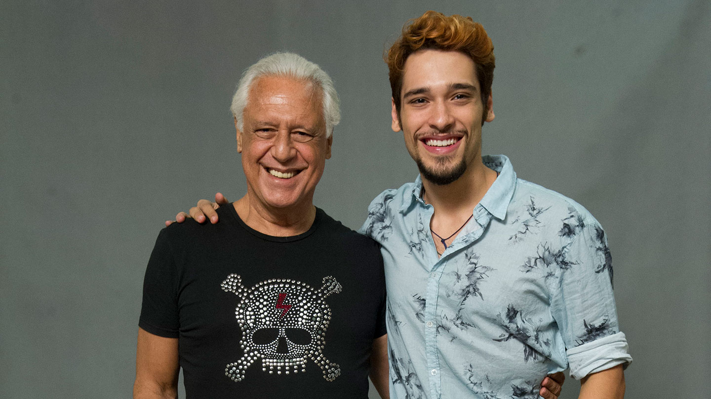 Bruno Fagundes e o pai, Antonio Fagundes. Foto: Estevam Avellar/TV Globo