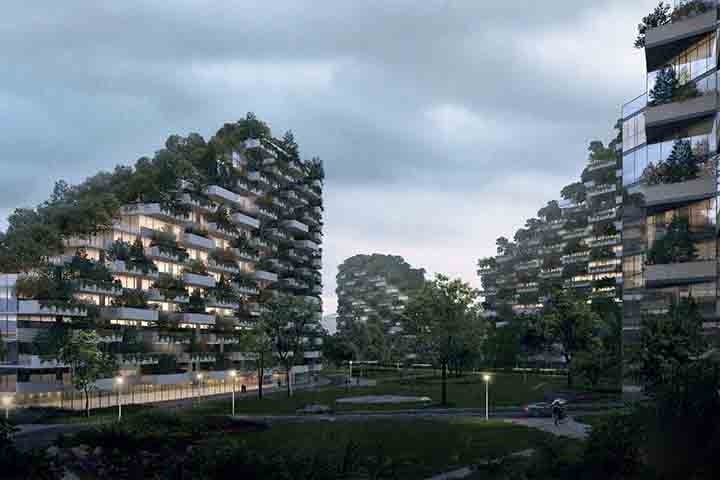 A ideia de uma cidade florestal já saiu do papel nas proximidades de Liuzhou, na província de Guangxi, na China.
 Reprodução: Flipar