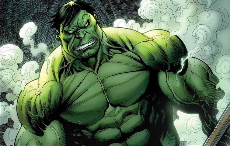 Hulk - Apesar de serem muitos os personagens mais poderosos do que Hulk, é muito difícil não colocar o herói nessa lista. Isso porque qualquer um desses seres teriam dificuldade de encarar toda a monstruosidade e força física do gigantesco herói verde, que costuma salvar seus amigos quando estão em perigo.  Reprodução: Flipar