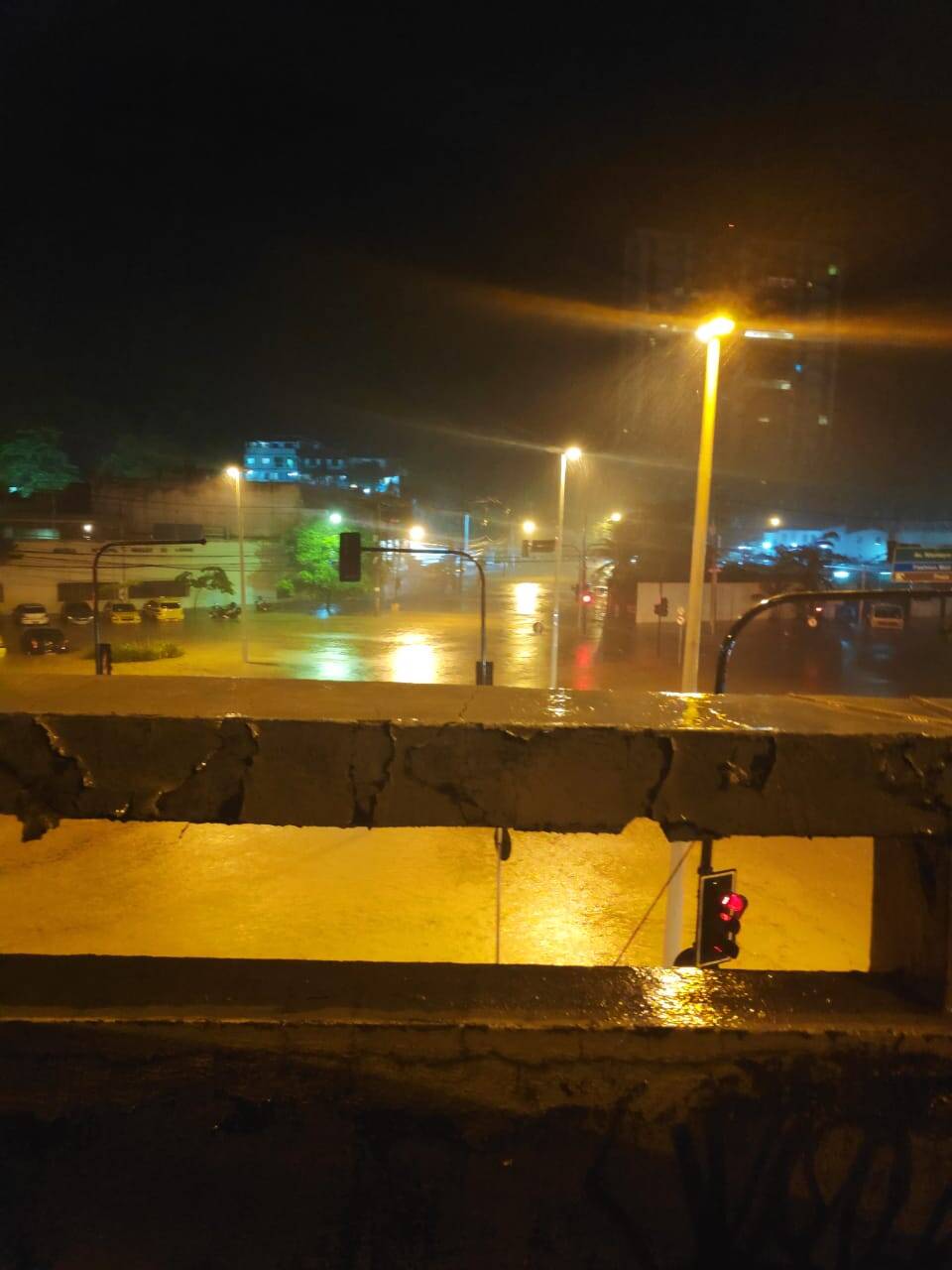 Chuva na região do Shopping Leblon. Foto: Reprodução