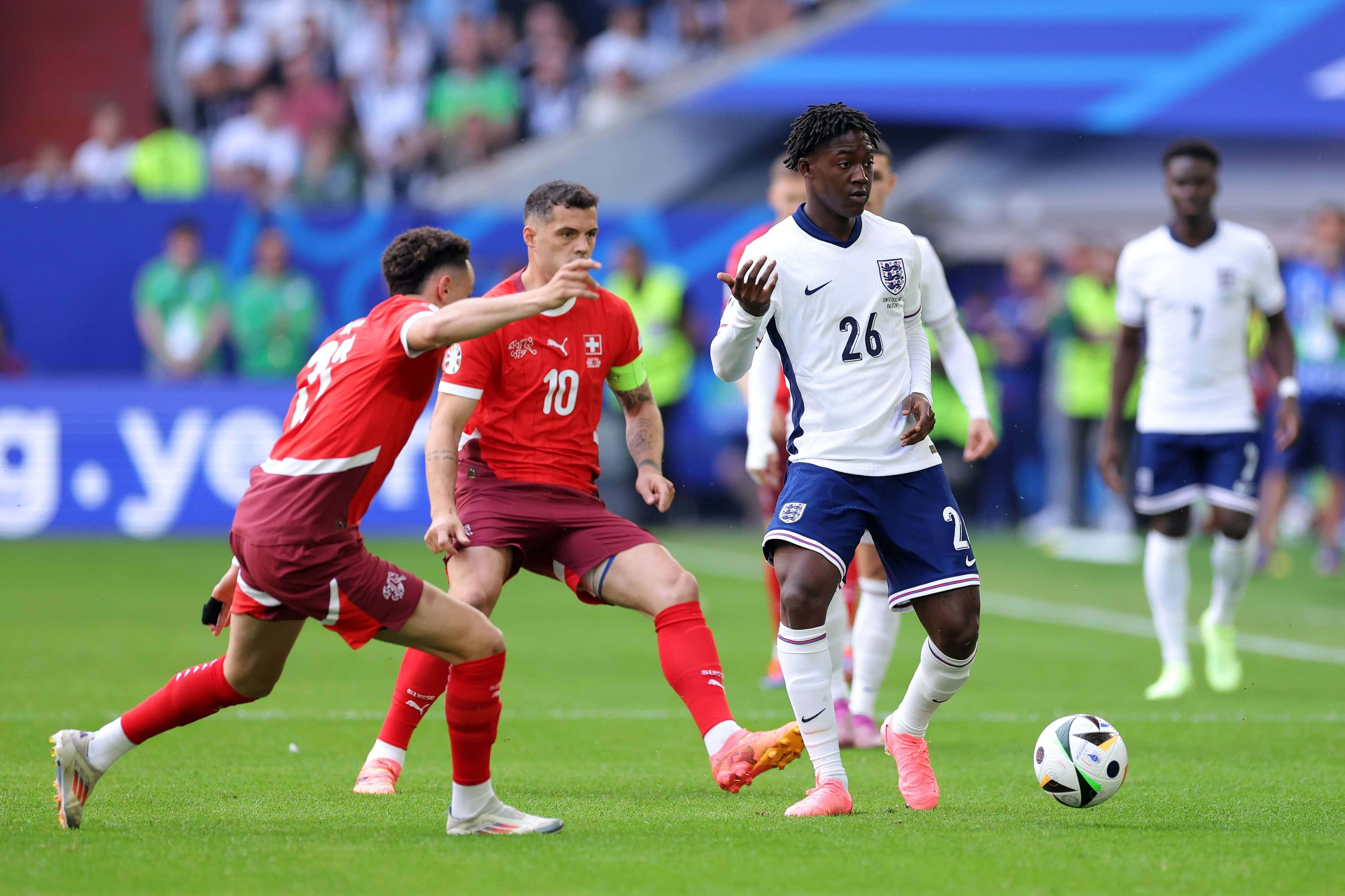 Inglaterra x Suíça (Foto: X/Uefa Euro 2024 e X/England)