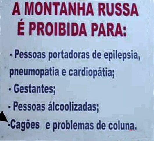 Os medrosos entraram explicitamente na lista da não recomendação.. Mas podiam ser mais elegantes..  Reprodução: Flipar