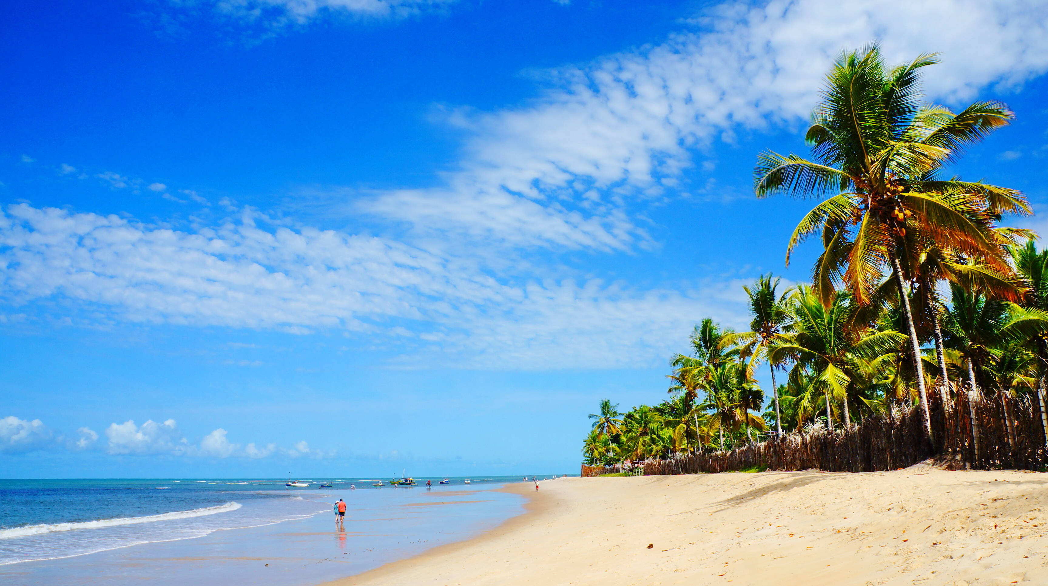 Trancoso tem praias de areia clara e mar azul. Foto: shutterstock 
