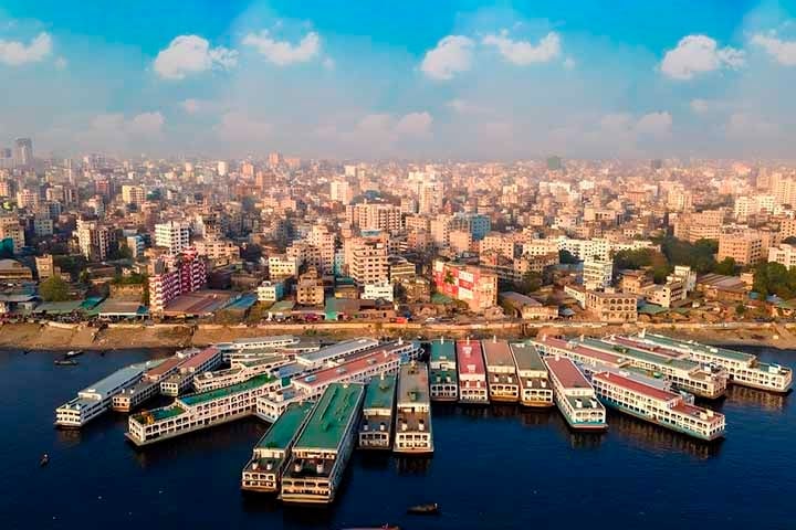 Daca, Bangladesh - classificação do ar: nível perigoso para a saúde. 

 Reprodução: Flipar