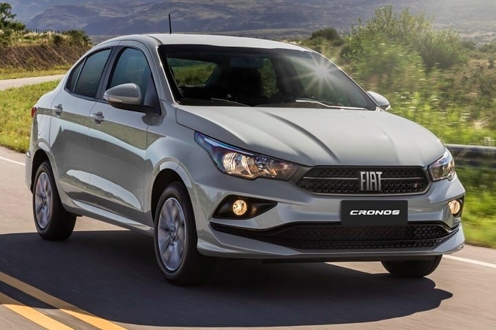 Lançado no Brasil em fevereiro de 2018, o Fiat Cronos é um dos carros mais equilibrados da lista em termos de consumo/custo-benefício. Reprodução: Flipar