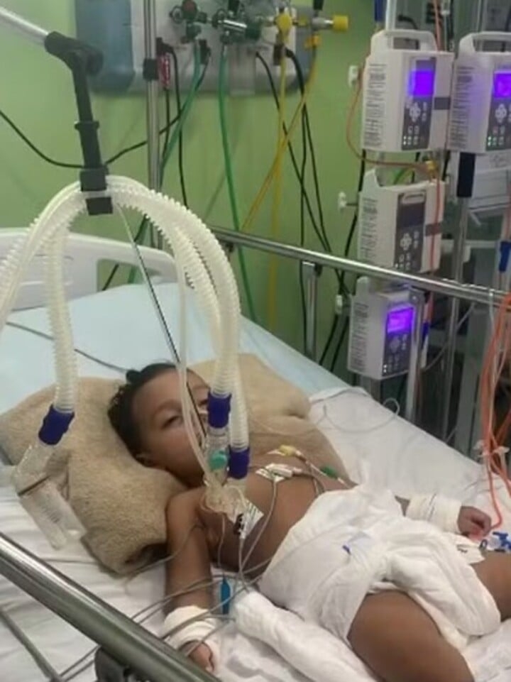 Pedro passou 40 minutos em parada cardíaca até que um médico conseguiu reanimá-lo. O menino ficou três meses na UTI, período que Vitória contou terem sido os piores de sua vida. No hospital, a família recebeu o diagnóstico de paralisia cerebral. 
 Reprodução: Flipar