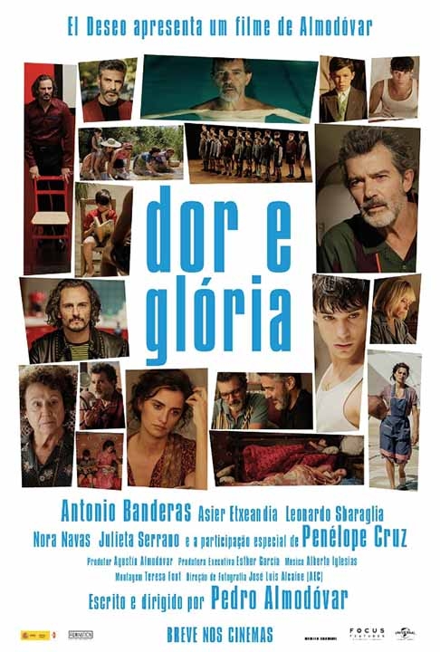 Em ‘Dor e Glória’, a mais recente parceria deles, em 2019, Banderas fez papel do alter-ego de Almodóvar. Sua performance lhe rendeu indicação ao Oscar de Melhor Ator. E também o prêmio de Interpretação Masculina do Festival de Cannes, na França. Reprodução: Flipar