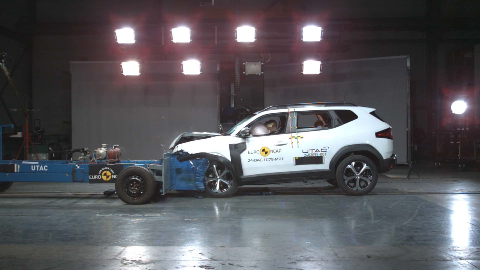 Teste de colisão do Dacia Duster Reprodução/Euro NCAP