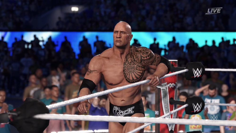 Dwayne também já foi personagem e capa da franquia de jogos “WWE”. Reprodução: Flipar