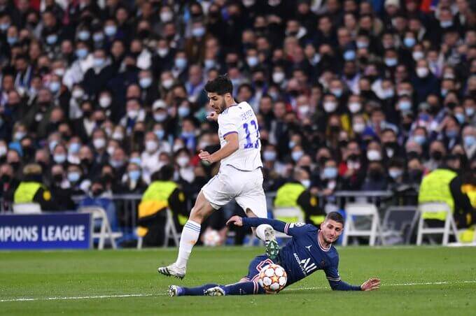 Real Madrid x PSG. Foto: Reprodução/Twitter