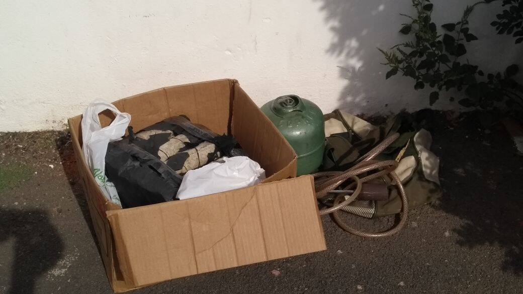 Material apreendido pelos Policiais após Operação Balão em Campinas. Foto: Divulgação/Polícia Militar Ambiental
