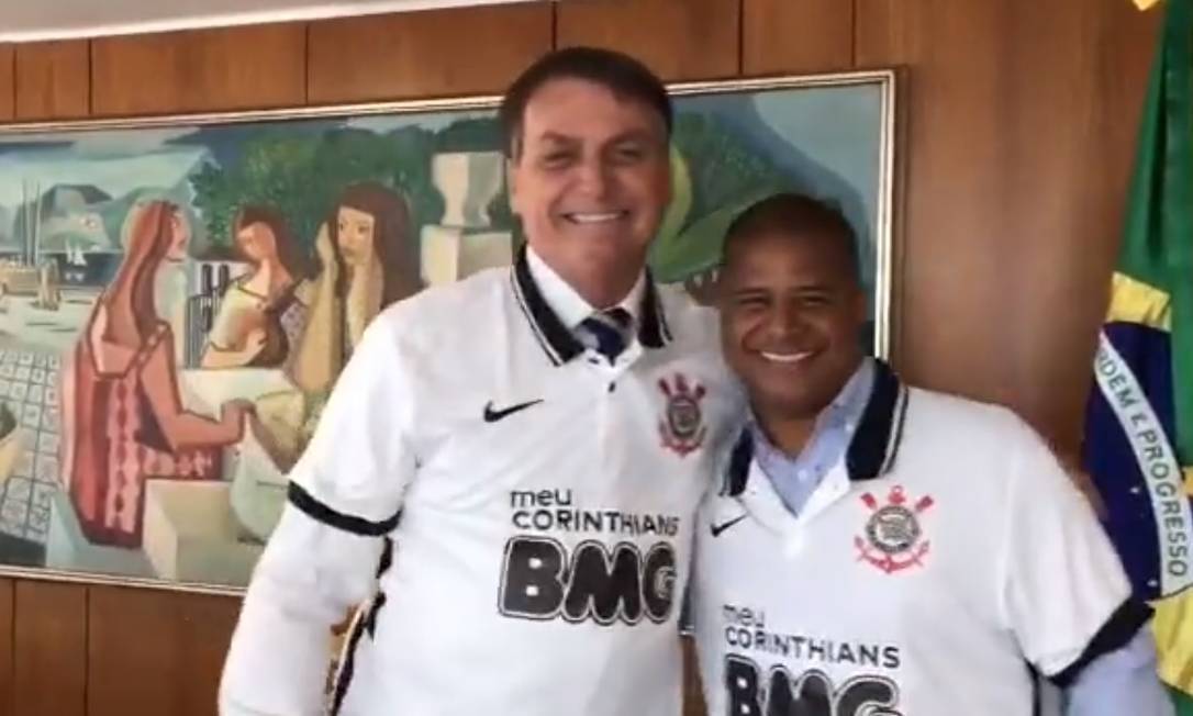 Marcelinho com Bolsonaro. Foto: Reprodução