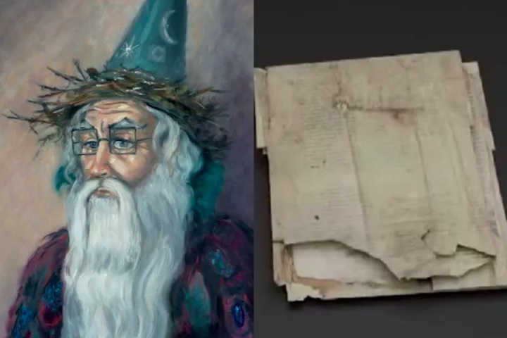Um manuscrito datado do século 13 pode redefinir muito do que se conhece sobre Merlin, o lendário mago das histórias do Rei Arthur. Reprodução: Flipar