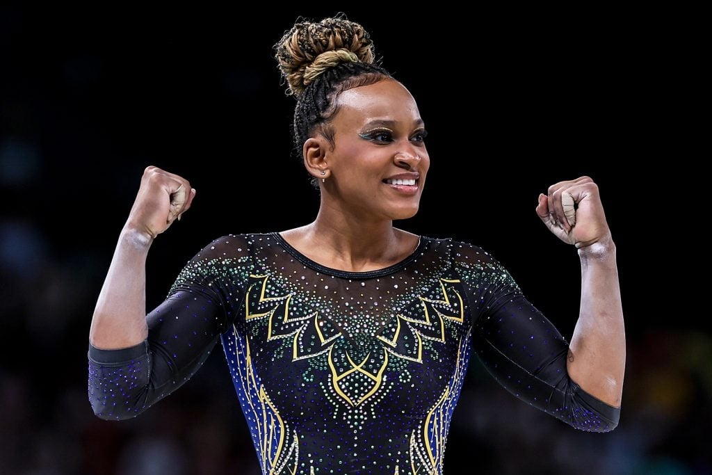 Na acirrada competição de Ginástica, Rebeca Andrade conquista prata em Paris — Foto: Divulgação/@Time Brasil